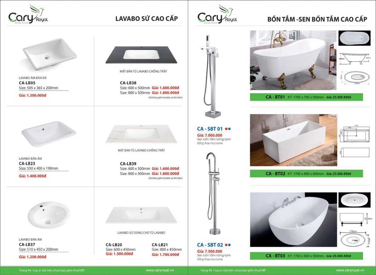 Cary Royal - Lavabo - Bồn Tắm 